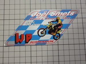 WP SUSPENSION Joel Smets 1995 Moto Cross ステッカー (145×67mm/ホワイトパワー サスペンション ジョエル スメッツ モトクロス)