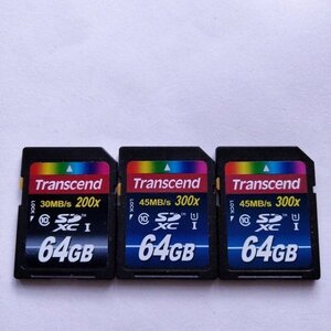 Transcend　SDXCカード　64GB　3枚セット