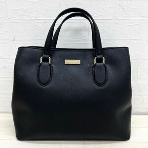 1425◎ kate spade NEW YORK ケイトスペード バッグ 鞄 ハンド トート マグネットボタン カジュアル ブラック レディース