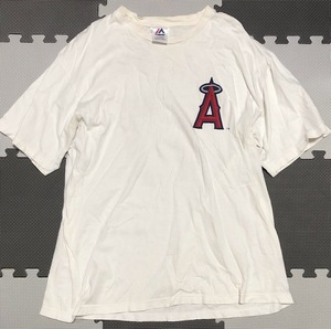 大谷翔平 ANGELS エンジェルス 17番 Majestic マジェスティック Tシャツ X-LARGEサイズ ★ 中古古着