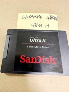 SD0444/【中古動作品】SanDisk 内蔵 SATA SSD 480GB 動作確認済み　使用時間4831H