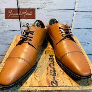 847) GIANCARLO MORELLI ジャンカルロモレリ ストレートチップ ブラウン 9サイズ 27.0-27.5cm相当 ビジネスシューズ 革靴