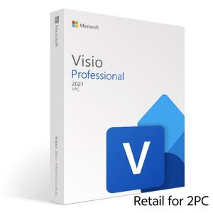 2台認証Microsoft Visio Professional 2021最新永続Windows11、10 リテール版プロダクトキー認証保証