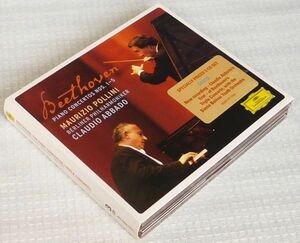 ３ＣＤデジパック　ポリーニ　アバド／ＢＰＯ 他　ベートーヴェン　ピアノ協奏曲全集、三重協奏曲　廃盤