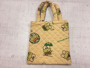 けろけろけろっぴ サンリオ Sanrio オールド 平成レトロ キルティング 中綿 ミニ トート ハンドバッグ キッズ ベージュ