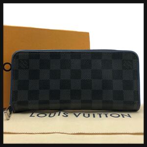 【新品同様】Louis Vuitton　ジッピーウォレット　ヴェルティカル　ダミエ　メンズ　レディース　