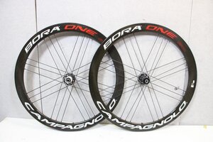 ○Campagnolo カンパニョーロ BORA ONE 50 DB シマノフリー 11/12s対応 チューブラー ブライトラベル カーボンホイールセット 美品