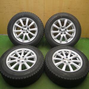 *送料無料* バリ溝 22年 綺麗 9.5分以上★プリウス等 195/65R15 スタッドレス ダンロップ WM02 AZ SPORTS PCD100/5H★4061703Hス