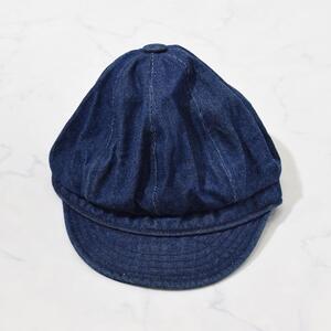 USA製 ニューヨークハット NEWYORK HAT&CAP CO. デニム エンジニアキャップ キャスケット ハンチング ワークキャップ L アメリカ製