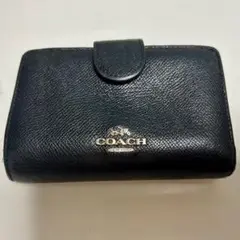 COACH 黒 二つ折り財布