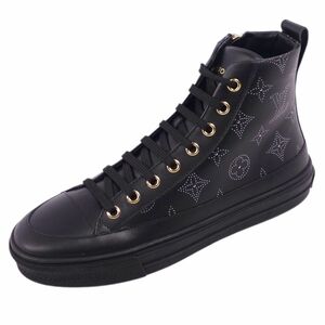 美品 ルイヴィトン LOUIS VUITTON スニーカー ステラー・ライン モノグラム カーフレザー シューズ 靴 レディース 35 黒 cf03me-rm08e26903