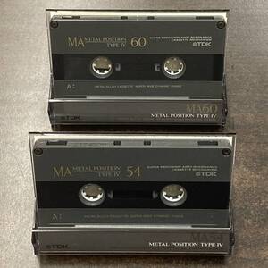 0217BT TDK MA 54 60分 メタル 2本 カセットテープ/Two TDK MA 54 60 Type IV Metal Position Audio Cassette