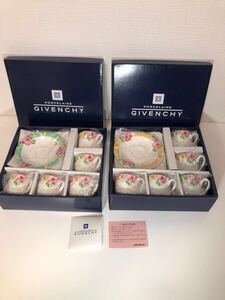 1-234 GIVENCHY ジバンシー コーヒーセット ティーセット ティーカップ カップ 食器 花柄 ソーサー