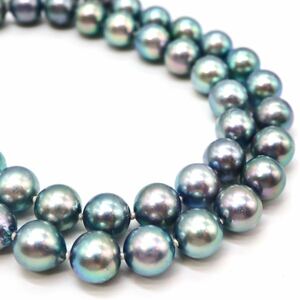 1円〜!!★アコヤ本真珠ネックレス★N 約30.3g 約43.5cm 約7.0-7.5mm珠 ジュエリー pearl necklace jewelry DF0/DF0 M8