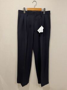 【美品】AURALEEHARD TWIST WOOL DOBBY SLACKS DARK NAVY [A24SP02KW] （Size：4）Graphpaper nonnative UNUSED