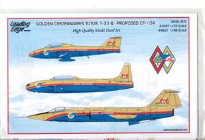 1/48　Leading Edge models リーディングエッジデカール LE 48-067 Golden Centennaires Tutor, T-33 and proposed F-104 Starfighter.