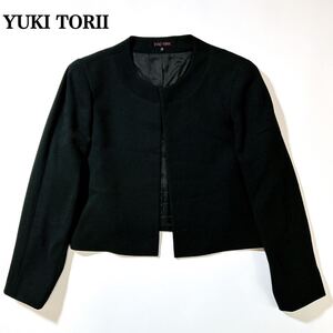 YUKI TORII ユキトリイ ブラックフォーマル ノーカラージャケット 11 L 礼服 レディース C112405-15