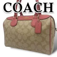 【美品】COACH コーチ ハンドバッグ PVC シグネチャー F32203