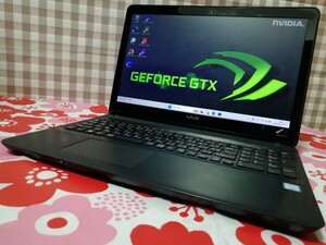 ライトゲーミングノートPC 15.6インチWXGA VAIO S15 Core i5-6300HQ★メモリ8G SSD256GB DVD ウェブカメラ テンキー 無線 Office 充電器