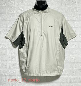 704　NIKE GOLF　ナイキゴルフ　ハーフジップ半袖ジャケット　ナイロンジャケット　ゴルフウェア　sizeL