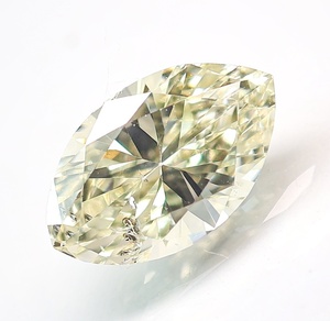 【100円～】0.627ct 天然ダイヤ Very Light Yellow (ナチュラルカラー) SI2 MQ