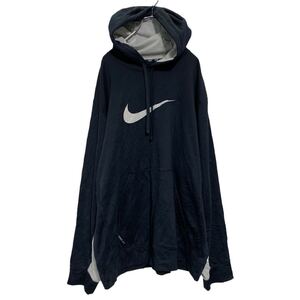 NIKE ロゴスウェット パーカー 2XL ネイビー ナイキ ビッグサイズ 裏フリース プルオーバー 古着卸 アメリカ仕入 a606-5204