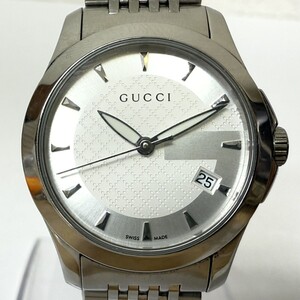 I851-SG3-186◎【電池交換済み/稼働】 GUCCI グッチ Gタイムレス 126.5 デイト レディース 腕時計 クォーツ