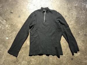 COMME des GARCONS HOMME PLUS コムデギャルソンオムプリュス 1994AW ウール縮絨バイアスハーフジップニット 94AW 90s ニットセーター