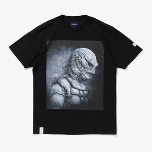 【1スタ】新品未使用 定価14,300円 Size 1 DESCENDANT CREATURE FROM THE BLACK LAGOON CREW NECK SS ディセンダント Tシャツ BLACK 正規品