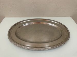 オードブル皿 シルバートレー 長丸皿 バイキング ビュッフェ立食パーティー W52×D36.5cm