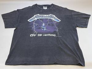 94年 メタリカ ビンテージ Tシャツ XL 黒 ライド ザ ライトニング メタル ロック ラップ ハードコア 当時物 METALLICA METAL ROCK RAP FOG
