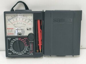 管理1044 Sanwa サンワ アナログマルチテスター 測定器 KIT-8D 未チェック ケース割れあり 