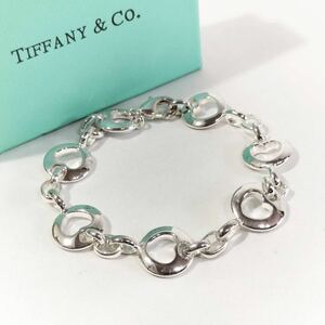 【美品】 箱付き 正規品 ティファニー Tiffany&Co シルバー925 銀 ブレスレット ピアスドハート 腕輪 アクセサリー