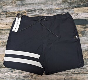  W38 HURLEY ファントム サーフパンツ 3XL/4XL相当 検 11000円 厚手ストレッチ素材 水着/海パン/ボードショーツ ハーレー 黒/ブラック