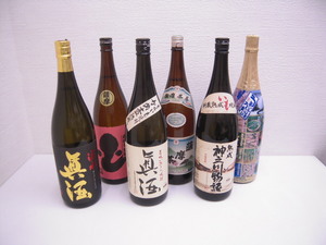 4946-4951 酒祭 焼酎祭 飲み比べセット ② 湧水眞酒 うなぎ 眞酒 神之川物語 薩摩茶屋 うまいものはうまい 1800ml 25度 6本セット 同梱不可