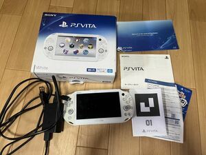 PlayStation VITA 本体一式 PCH-2000 SONY ソニー PSVITA Vita ホワイト 動作確認済み 外箱 充電器有