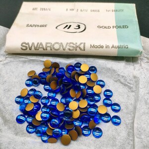 ☆ほぼ未使用 SWAROVSKI スワロフスキー ヴィンテージ ルース 約110個 2090/4 2 8mm 2 6/12gross sapphire サファイア 裸石 R-373