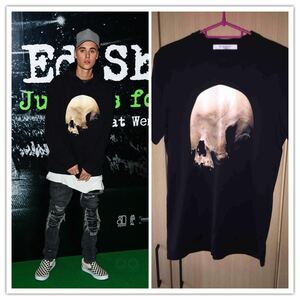 正規 15AW Givenchy ジバンシィ スカル ドクロ プリント Tシャツ カットソー S