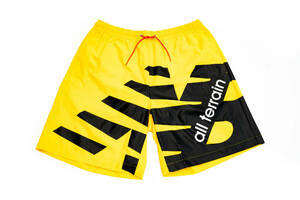 国内正規品 the Apartment 別注 NEW BALANCE ALL TERRAIN SHORTS Yellow Lサイズ ニューバランス アパートメント ショートパンツ ショーツ