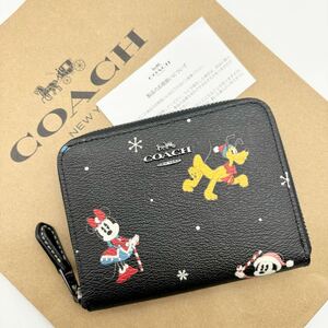 【DISNEY X COACH☆新品】スモール ジップ アラウンド ウォレット！