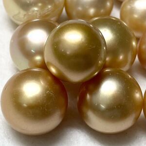 1円〜!!◯ゴールデンパールおまとめ132ct◯f 約26.4g 10.0-13.0mm pearl パール ルース 裸石 宝石 ジュエリー golden jewelry w4ま163