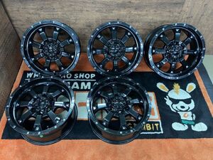 ◆ホイールのみ5本セット! 17インチ 8J ET25 139.7-6H MKWホイール MK-46 150 215 プラド サーフ FJクルーザー スタッドレス オフロード