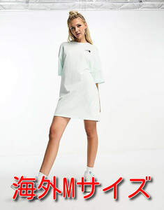 新品 即決 海外M(日本L相当)ノースフェイス Tシャツ ライトブルー ワンピース オーバーサイズ THE NORTH FACE 大きいサイズ ドレスTシャツ