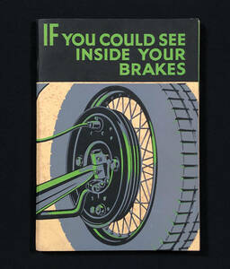 ●趣味の本●『IF YOU COULD SEE INSIDE YOUR BRAKES』1冊 書簡2通付き FERODO フェロード イギリス ブレーキ●戦前 古書 ヴィンテージカー