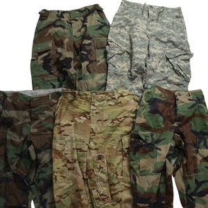 【訳あり】 古着卸 まとめ売り フィールドパンツ 米軍実物 ミリタリー 15枚セット (メンズ ) カモ柄MIX マルチカム ウッドランド W7297