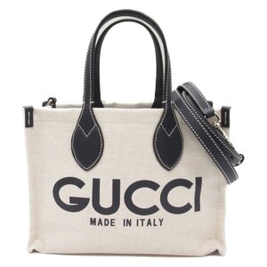 グッチ 2Wayトートバッグ ブランドオフ GUCCI キャンバス トートバッグ キャンバス/レザー 中古 レディース