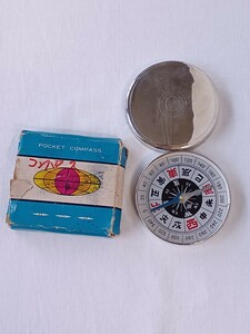 ジャンク ポケットコンパス POCKET COMPASS 中古 長期保管 日本製 レトロ 方位磁石