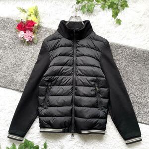 美品　MONCLER　モンクレール マグリア MAGLIA　CARDIGAN ダウン　切り替え　ブラック　S　フリース