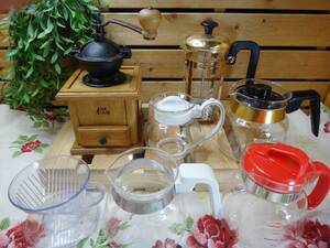 ふ251●コーヒー用品7点●Kalita/コーヒーミル/コーヒーサーバー/melitta/BONMAC/キッチン/詳細写真複数あり