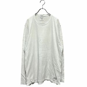 ●洗濯プレス済み● abercrombie&fitch アバクロ ガーメントダイ クルーネック 長袖Tシャツ ロンT 製品染め sizeL 【2044】